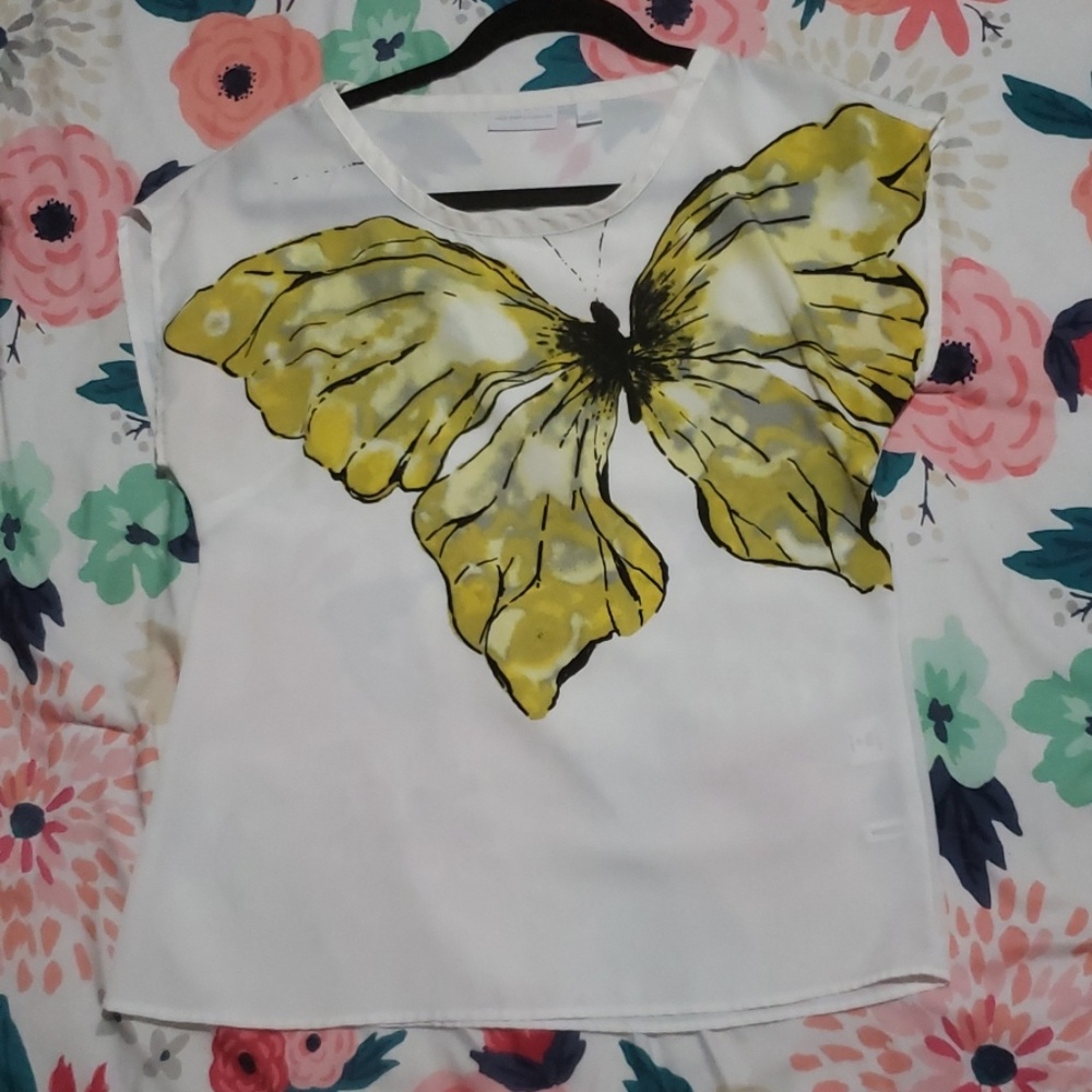 Sheer short sleeved blouse